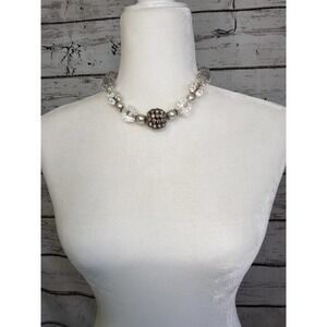 Sparkly Vintage Glam Bead and Rhinestone After Five Necklace